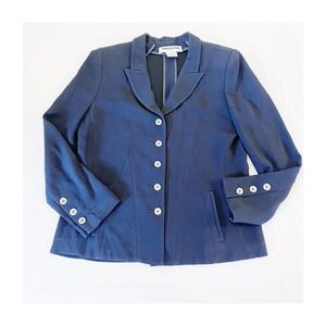 Sonia Rykiel Paris Navy Blue Button Down Blazer SZ40